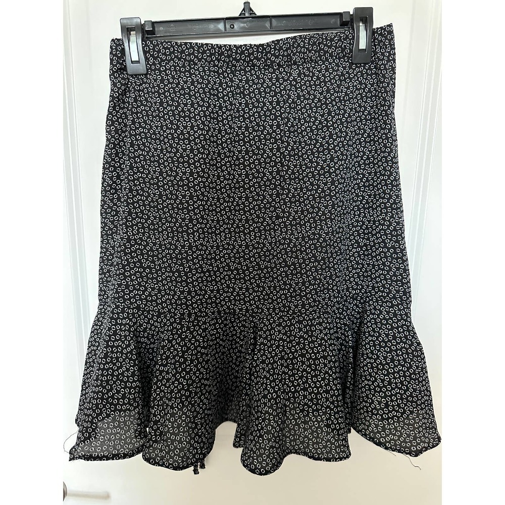 Max Studio Women's patterned Ruched Crepe Ruffle Mini Skirt - Picture 8 of 9